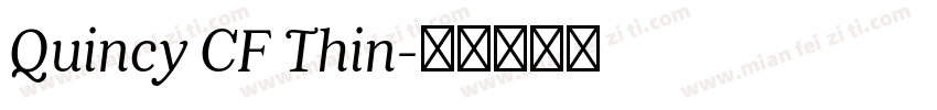 Quincy CF Thin字体转换
